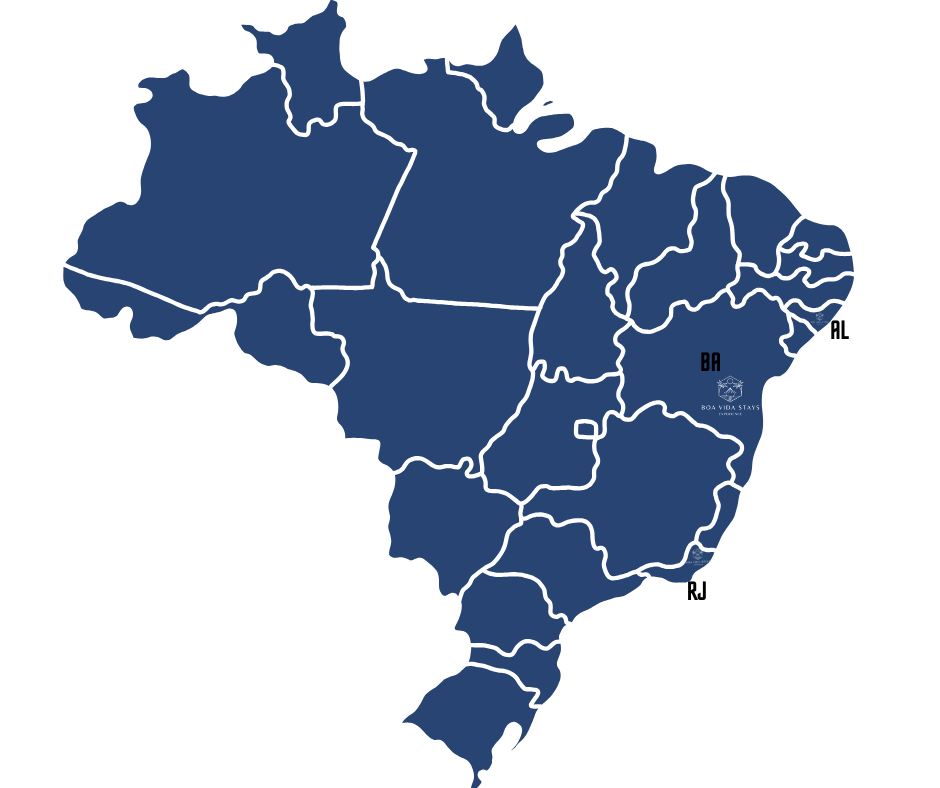 Mapa de destinos Boa Vida Stays
